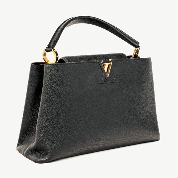 Louis Vuitton Capucines MM Black Taurillon Leather Satchel - Picture 2 of 14